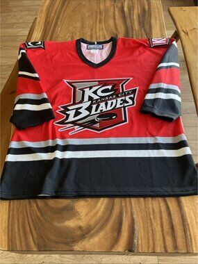 Vintage Bauer Kansas City Blades IHL Hockey Jersey Men's Red Medium